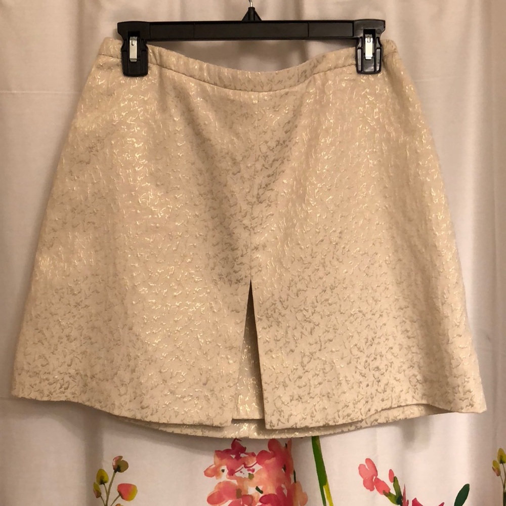 🔥LOWEST H&M Cream/Gold A Line Skirt
